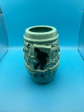 Elvis Presley Tiki Mug Aloha Hawaii Green Barrel TCB Taking Care of Business